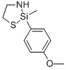 1-Thia-3-aza-2-silacyclopentane, 2-(p-methoxyphenyl)-2-methyl- Structure