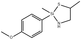 1-Thia-3-aza-2-silacyclopentane, 2,5-dimethyl-2-(p-methoxyphenyl)- Structure