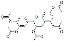 2-[3,4-bis(acetoxy)phenyl]-3,4-dihydro-2H-1-benzopyran-3,5,7-triyl triacetate 구조식 이미지