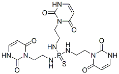 trisodium bis[2-(2,6-dioxo-3H-pyrimidin-1-yl)ethylazanidyl]phosphinoth ioyl-[2-(2,6-dioxo-3H-pyrimidin-1-yl)ethyl]azanide 구조식 이미지
