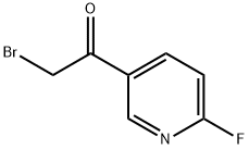 Ethanone, 2-bromo-1-(6-fluoro-3-pyridinyl)- (9CI) 구조식 이미지