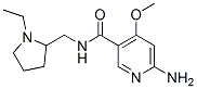 6-amino-N-[(1-ethylpyrrolidin-2-yl)methyl]-4-methoxy-pyridine-3-carbox amide 구조식 이미지