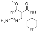 2-Amino-4-methoxy-N-(1-methyl-4-piperidinyl)-5-pyrimidinecarboxamide 구조식 이미지