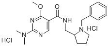 5-Pyrimidinecarboxamide, N-((1-benzyl-2-pyrrolidinyl)methyl)-2-(dimeth ylamino)-4-methoxy-, dihydrochloride Structure