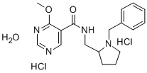 5-Pyrimidinecarboxamide, N-((1-benzyl-2-pyrrolidinyl)methyl)-4-methoxy -, dihydrochloride, hydrate Structure
