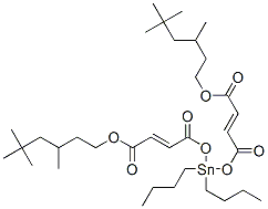 3,5,5-trimethylhexyl 6,6-dibutyl-15,17,17-trimethyl-4,8,11-trioxo-5,7,12-trioxa-6-stannaoctadeca-2,9-dienoate 구조식 이미지