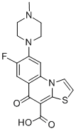 5H-Thiazolo(3,2-a)quinoline-4-carboxylic acid, 7-fluoro-8-(4-methyl-1- piperazinyl)-5-oxo- Structure