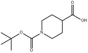 N-BOC-piperidine-4-carboxylic acid 구조식 이미지