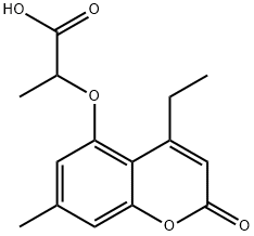 2-(4-ETHYL-7-METHYL-2-OXO-2H-CHROMEN-5-YLOXY)-PROPIONIC ACID 구조식 이미지