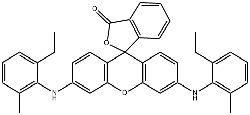 3',6'-bis[(2-ethyl-6-methylphenyl)amino]spiro[isobenzofuran-1(3H),9'-[9H]xanthene]-3-one Structure