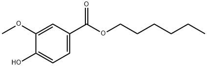 4-Hydroxy-3-methoxybenzoic acid hexyl ester Structure