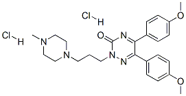 5,6-bis(4-methoxyphenyl)-2-[3-(4-methylpiperazin-1-yl)propyl]-1,2,4-tr iazin-3-one dihydrochloride Structure