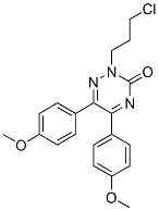 2-(3-chloropropyl)-5,6-bis(4-methoxyphenyl)-1,2,4-triazin-3-one 구조식 이미지