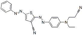 2-[[4-[(2-cyanoethyl)ethylamino]phenyl]azo]-5-(phenylazo)thiophene-3-carbonitrile 구조식 이미지