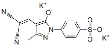 dipotassium p-[4-(2,2-dicyanovinyl)-3-methyl-5-oxido-1H-pyrazol-1-yl]benzenesulphonate 구조식 이미지