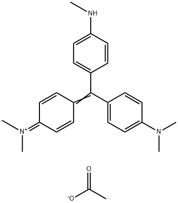 [4-[[4-(dimethylamino)phenyl][4-(methylamino)phenyl]methylene]cyclohexa-2,5-dien-1-ylidene]dimethylammonium acetate Structure