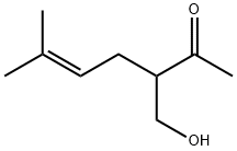 3-(hydroxymethyl)-6-methylhept-5-en-2-one Structure