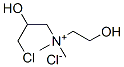 (3-chloro-2-hydroxypropyl)(2-hydroxyethyl)dimethylammonium chloride Structure