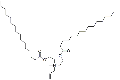 N-allylbis(2-(hexadecanoyloxy)ethyl)methylammonium Structure