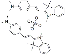 3H-Indolium, 2-[2-[4-(dimethylamino) phenyl] ethenyl]-1,3,3-trimethyl-, sulfate Structure