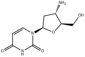 3'-amino-2',3'-dideoxyuridine Structure