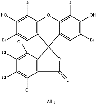 3,4,5,6-tetrachloro-2-(2,4,5,7-tetrabromo-3,6-dihydroxyxanthen-9-yl)benzoic acid, aluminium salt Structure