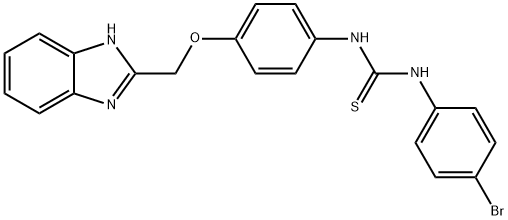 3-[4-(1H-benzoimidazol-2-ylmethoxy)phenyl]-1-(4-bromophenyl)thiourea 구조식 이미지