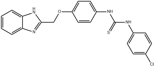 3-[4-(1H-benzoimidazol-2-ylmethoxy)phenyl]-1-(4-chlorophenyl)thiourea 구조식 이미지