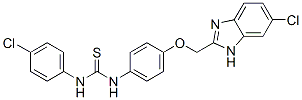 3-[4-[(5-chloro-3H-benzoimidazol-2-yl)methoxy]phenyl]-1-(4-chloropheny l)thiourea 구조식 이미지