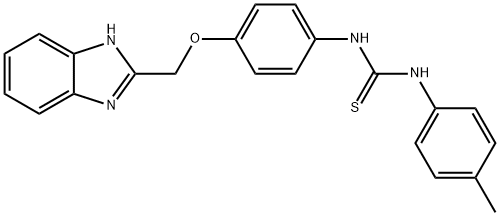 1-[4-(1H-benzoimidazol-2-ylmethoxy)phenyl]-3-(4-methylphenyl)thiourea 구조식 이미지