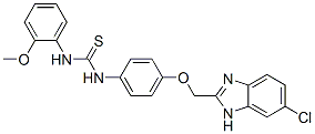 3-[4-[(5-chloro-3H-benzoimidazol-2-yl)methoxy]phenyl]-1-(2-methoxyphen yl)thiourea Structure
