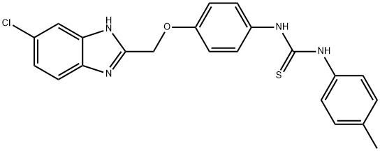 1-[4-[(5-chloro-3H-benzoimidazol-2-yl)methoxy]phenyl]-3-(4-methylpheny l)thiourea 구조식 이미지