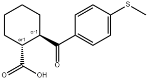 TRANS-2-(4-THIOMETHYLBENZOYL)CYCLOHEXANE-1-CARBOXYLIC ACID Structure