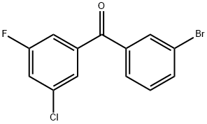 3-BROMO-3'-CHLORO-5'-FLUOROBENZOPHENONE 구조식 이미지