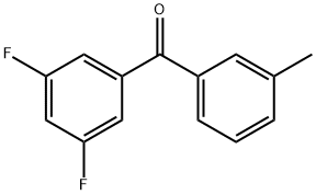 3,5-DIFLUORO-3'-METHYLBENZOPHENONE 구조식 이미지