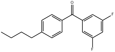 4-N-BUTYL-3',5'-DIFLUOROBENZOPHENONE Structure