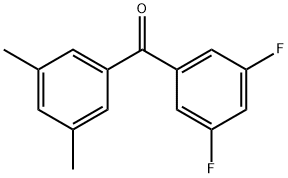 3,5-DIFLUORO-3',5'-DIMETHYLBENZOPHENONE Structure