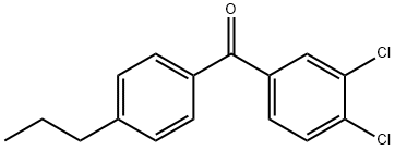 3,4-DICHLORO-4'-N-PROPYLBENZOPHENONE Structure