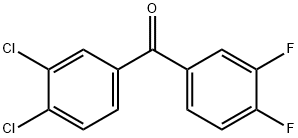 3,4-DICHLORO-3',4'-DIFLUOROBENZOPHENONE Structure