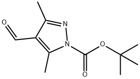 TERT-부틸4-FORMYL-3,5-DIMETHYL-1H-피라졸-1-카르복실레이트 구조식 이미지