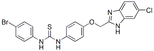 1-(4-bromophenyl)-3-[4-[(5-chloro-3H-benzoimidazol-2-yl)methoxy]phenyl ]thiourea 구조식 이미지