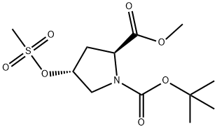 (2S, 4R)-BOC-GAMMA-MSO-PROLINE METHYL ESTER 구조식 이미지