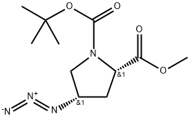 1-tert-butyl 2-Methyl 4-azidopyrrolidine-1,2-dicarboxylate 구조식 이미지