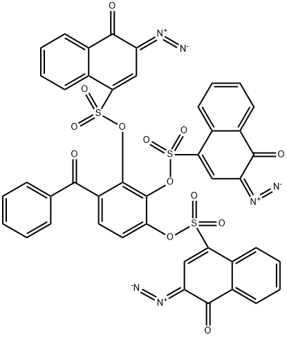 4-benzoylbenzene-1,2,3-triyl tris(3-diazo-3,4-dihydro-4-oxonaphthalene-1-sulphonate) 구조식 이미지