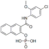 N-(4-chloro-2-methoxyphenyl)-3-(phosphonooxy)naphthalene-2-carboxamide Structure
