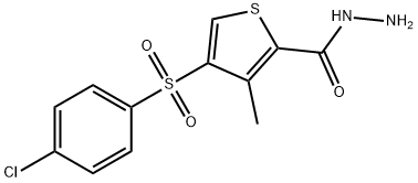 4-[(4-CHLOROPHENYL)SULFONYL]-3-METHYLTHIOPHENE-2-CARBOHYDRAZIDE Structure