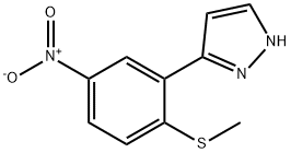 3-[2-(METHYLTHIO)-5-NITROPHENYL]-1H-PYRAZOLE Structure