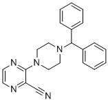 3-(4-BENZHYDRYLPIPERAZINO)PYRAZINE-2-CARBONITRILE Structure