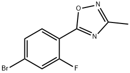 5-(4-bromo-2-fluorophenyl)-3-methyl-1,2,4-oxadiazole 구조식 이미지