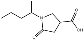 1-(1-Methylbutyl)-5-oxopyrrolidine-3-carboxylic acid Structure